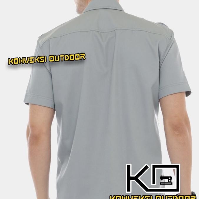 Kemeja Pdl Lapangan Lengan Pendek Outdoor Gunung Seragam Pdh Abu-Abu