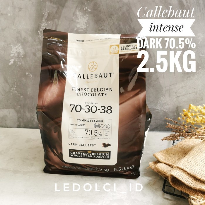 

CALLEBAUT MILK 823 & DARK 811 CHOCOLATE COUVERTURE KEMASAN 250 GR