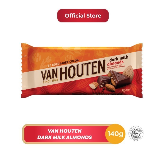

VAN HOUTEN DARK MILK ALMOND 140 G