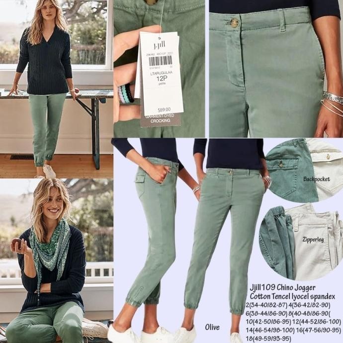 JJILL109 CHINO JOGGER Pants Celana Panjang Wanita Branded