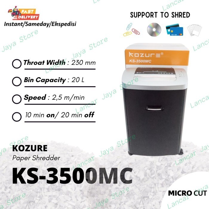 

Paper Shredder Kozure KS-3500MC/Mesin Penghancur Kertas Kozure 3500MC