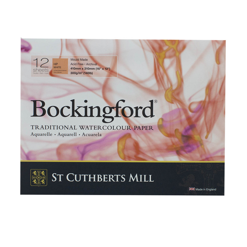 

St Cuthberts Mill Bockingford Hot Pressed White 12S 410X310Mm 300G