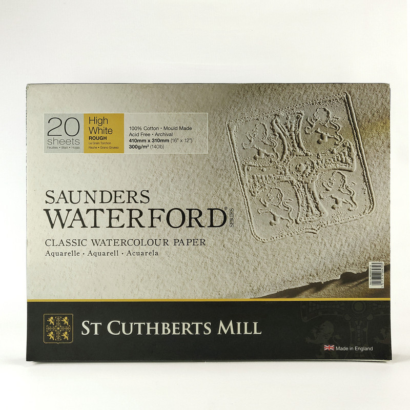 

St Cuthberts Mill Saunders Waterford Rough Block Hight White 20S 410X310Mm 300G