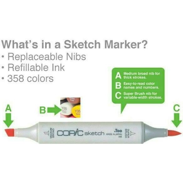 

Copic Sketch Set B 72 Pcs