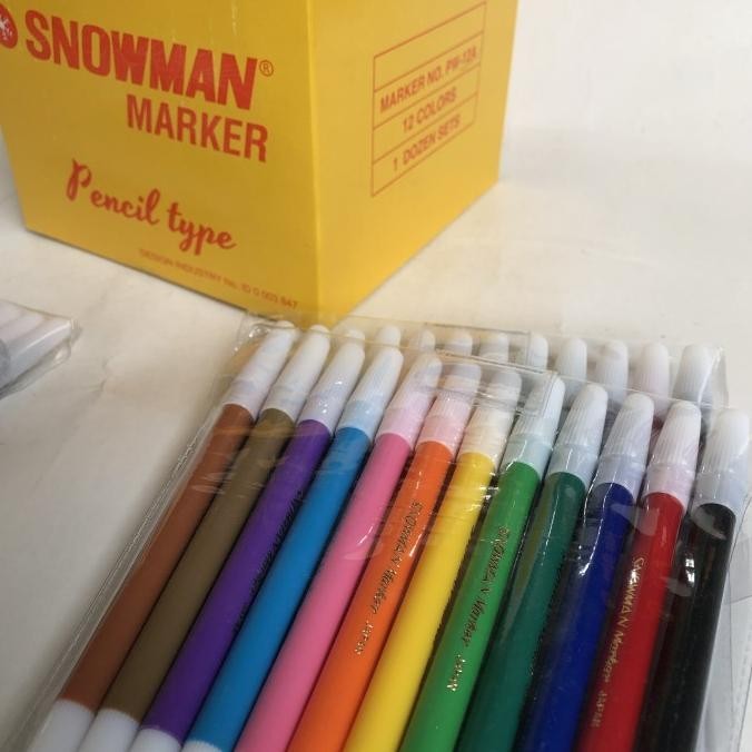 

Spidol Kecil Snowman 12-Warna Pw-12A (Dus)