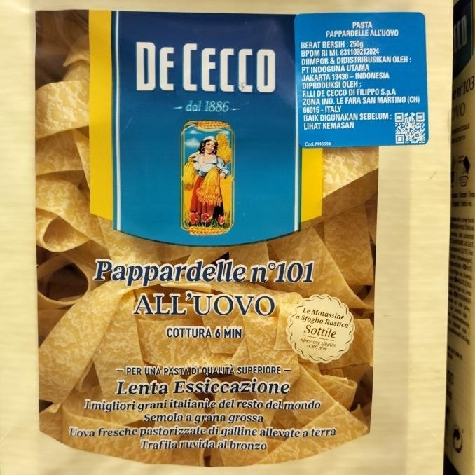 

Dececco Parpadelle N'101 All' Uovo 250Gr Pasta Dececco