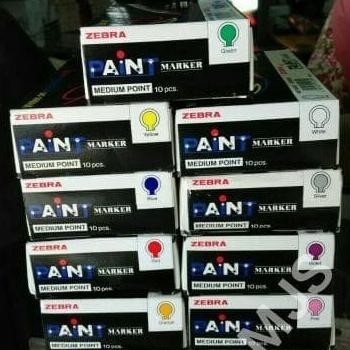 

Spidol Paint Marker Zebra - Medium Point Isi 10 Pcs