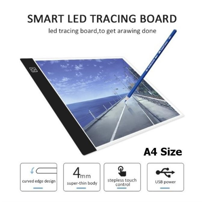 

A4-1 Ultra-Thin Led Stencil Tracing Drawing Board Light Pad - A4 Size