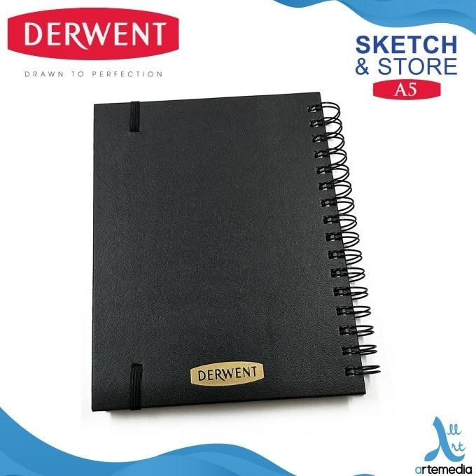 

Buku Sketsa Derwent A5 Sketch & Store Hard Cover Wire Bound Sketchbook