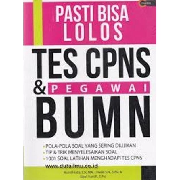 

Buku pasti bisa lolos tes Cpns dan BUMN