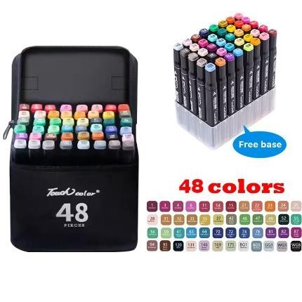 

Aimilo Spidol Warna Warni 1 Set Sketch Marker 2 Tip Touch Marker