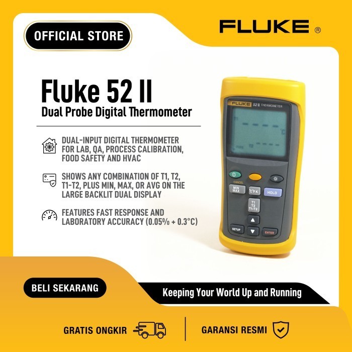 Fluke 52 II Dual Probe Digital Thermometer