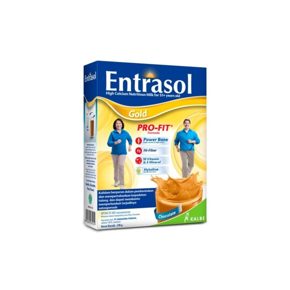 

Entrasol Gold Susu Nutrisi usia 51+ Rasa Plain / Vanilla / Coklat 370g H24S