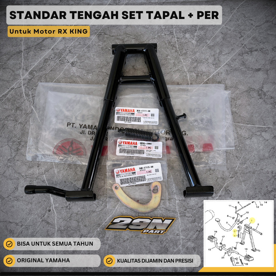 STANDAR TENGAH DUA 2 SET RX KING RXK RXKING ORIGINAL | 3KA-F7111-00