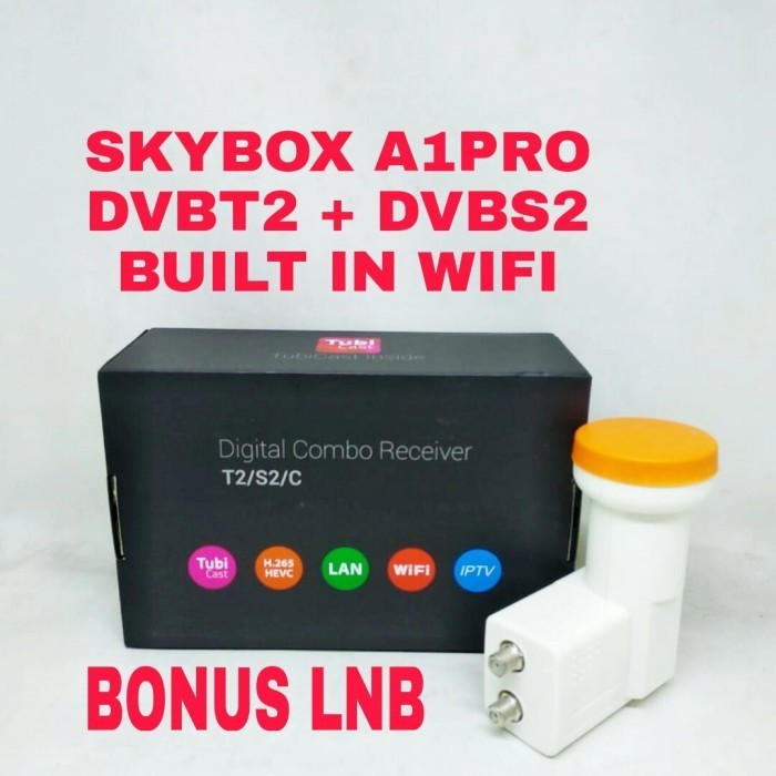 Terbaru Receiver Parabola Dan Set Top Box Skybox A1 Pro H265 Combo Promo Terlaris
