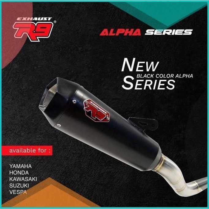 Knalpot R9 Alpha New Black Series 150cc 13m4yZ4 perkakas