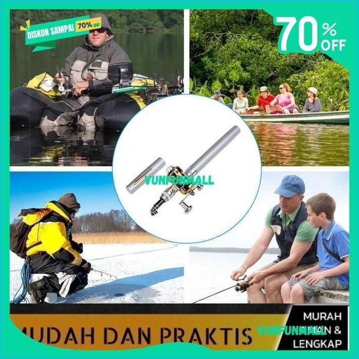 PANCINGAN SET LENGKAP PULPEN REEL JORAN FISHING ROD PEN SIMPLE BAHAN BERKUALITAS 