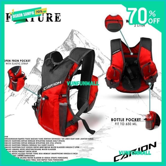 TAS RANSEL SEPEDA HYDROPACK CARION CASEY - MERAH BEST QUALITY 