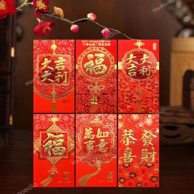 

OLH - Angpao Panjang Fu 2022 Angpau Imlek Ful Hoki Ampao Merah Murah TERLARIS