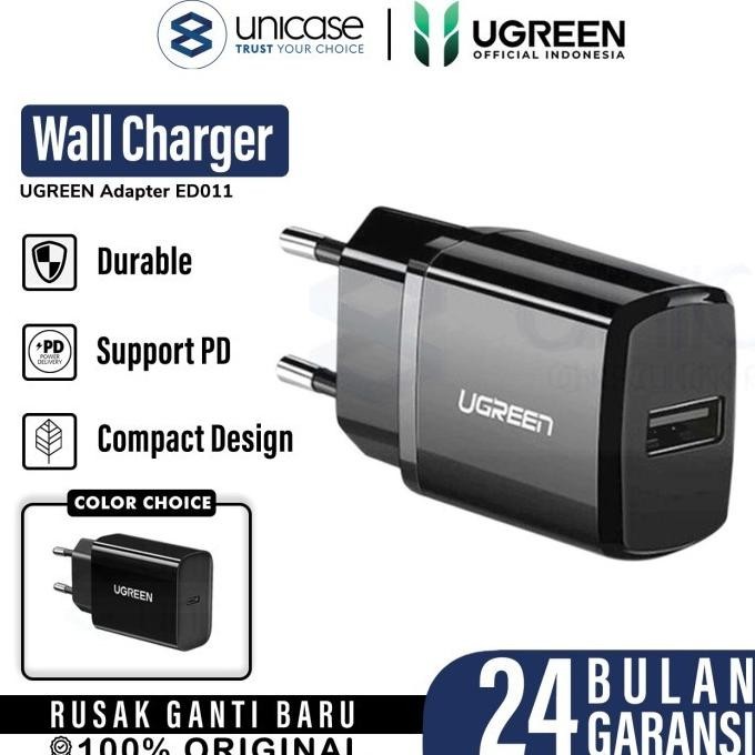 Wall Kepala Adaptor Charger Iphone 20W / 10W Ugreen Usb / Type C Fast