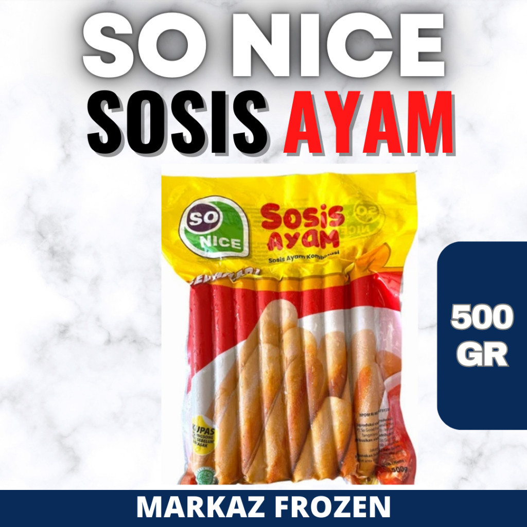 

SO NICE SOSIS AYAM 500GR (12/Q)