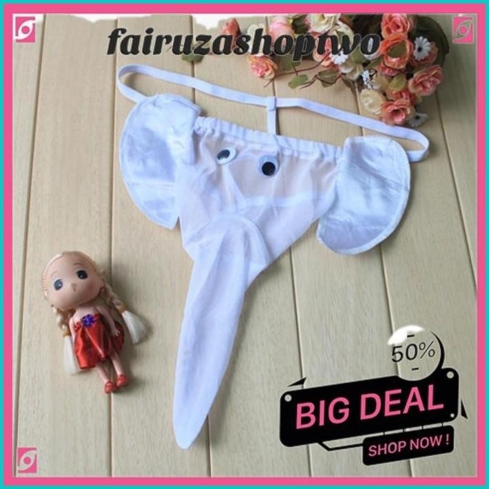 BEST QUALITY CELANA DALAM PRIA LUCU BELALAI GAJAH TRANSPARAN CD2 