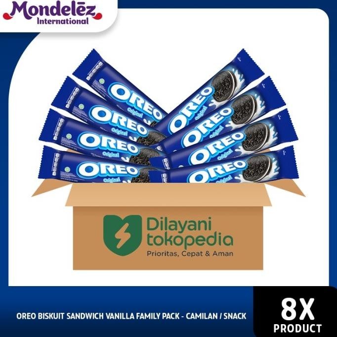 

Oreo Biskuit Sandwich Vanilla Family Pack - Camilan / Snack