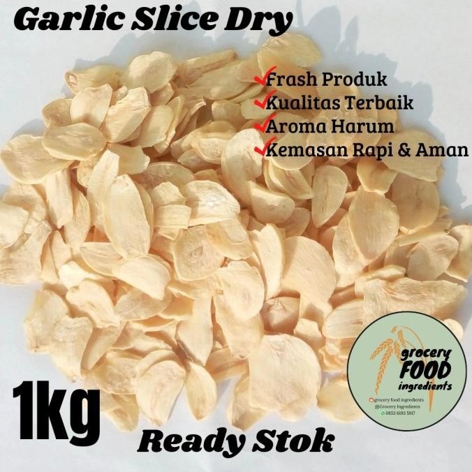 

Garlic dry 1kg / garlic slice / bawang putih iris siap saji