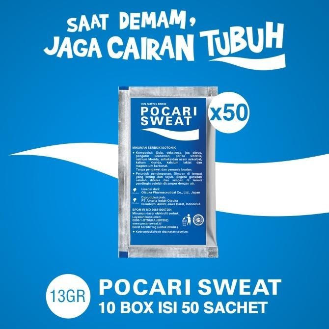 

POCARI SWEAT SACHET 13gr 10 box (50 sachet)