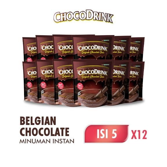 

Chocodrink Minuman Cokelat 28 gr isi 5 sachet x 12 pcs
