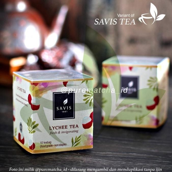 

Savis Tea - Premium Lychee Tea 10 Teabags Teh Celup Leci Cafe [Box]