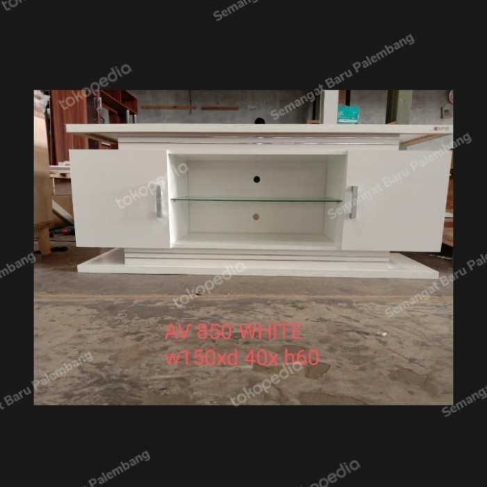favorit] Meja TV merk SUPER AV 850/ Rak TV Minimalis putih Bufet TV Panel 150cm