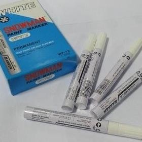 

Spidol Permanent Paint Marker Snowman Putih Isi 12 Pcs