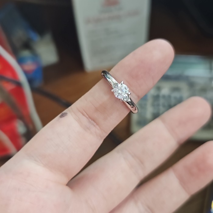 Cincin mata satu emas asli 375