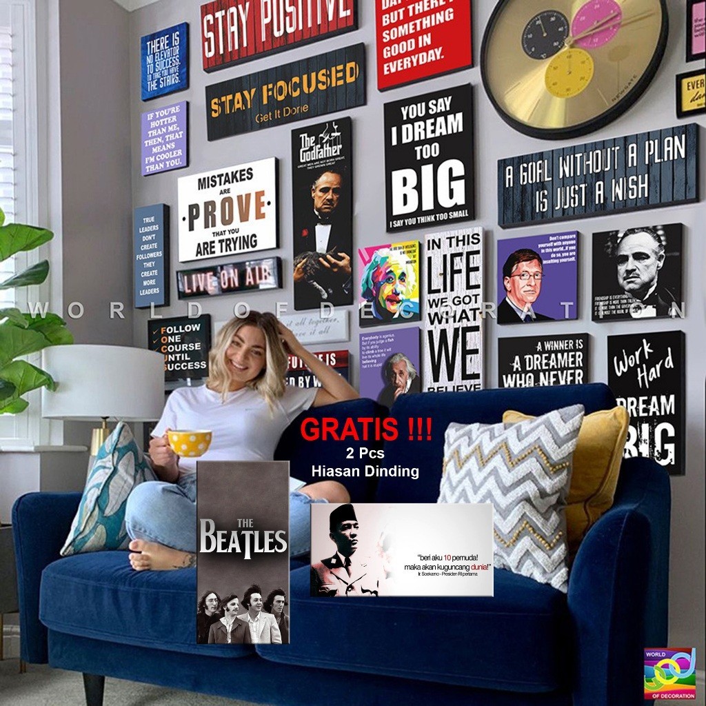 1 Set/ 20 Pcs Pajangan Dinding Podcast Deddy Corbuzier