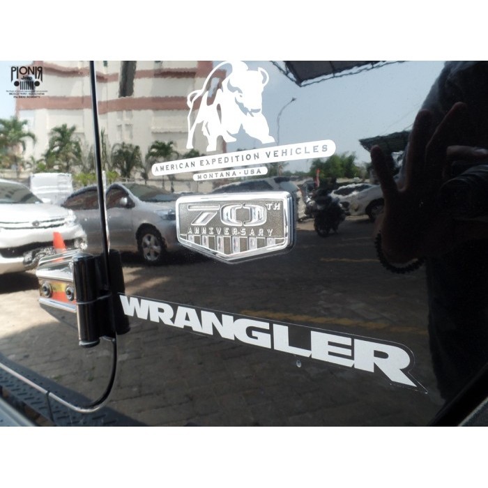 Stiker / Decal Wrangler Silver Mopar Original Usa
