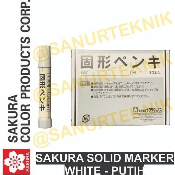 

Sakura Steel Marker/ Spidol Besi Baja Putih - White (Per Dos 10 Pc)