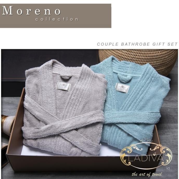 Bathrobe Moreno Couple Size M With Bordir + Box