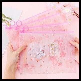 

TERMURAH FOLDER MAP RABBIT CHERRY BLOSSOM / TEMPAT ISI KERTAS DOKUMEN A5 ZIPPER !!!!