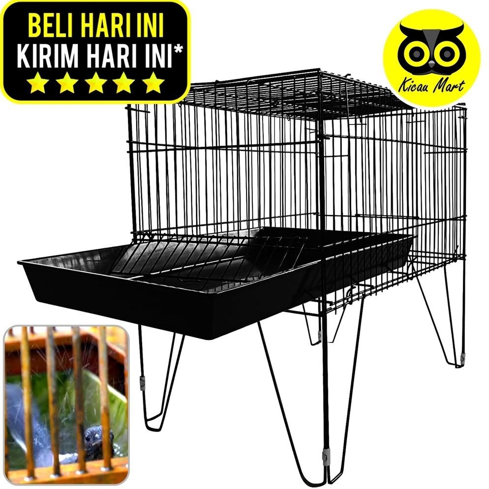 Bak Keramba Mandi Burung Coating Bold Tempat Alas Mandi Burung Sangkar Kandang Burung Besi Stainless