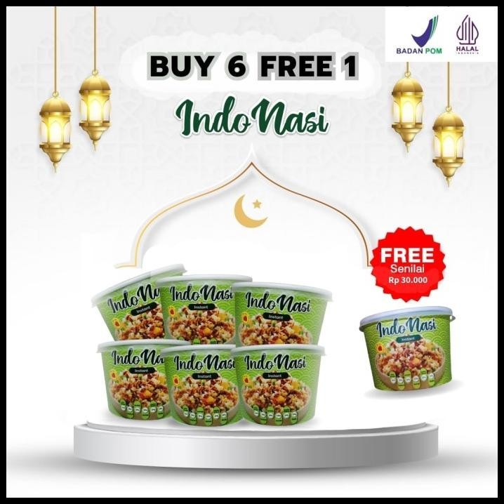 HOT DEAL BELI 6 GRATIS 1 INDONASI BERAS PORANG/SHIRATAKI/NASI INSTANT INDONASI