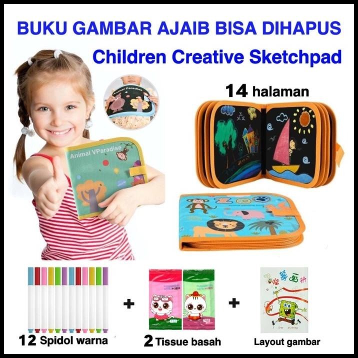 

GRATIS ONGKIR BUKU GAMBAR AJAIB PORTABLE REUSABLE DRAWING BOOK ANTI AIR BISA DIHAPUS !