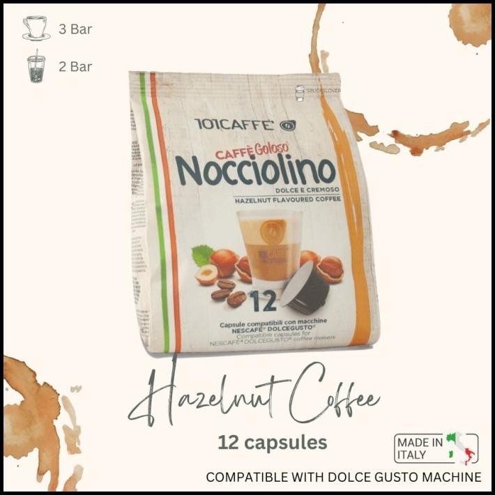 

HOT DEAL DOLCE GUSTO CAPSULES - NOCCIOLINO (HAZELNUT COFFEE) (MADE IN ITALY) !!!