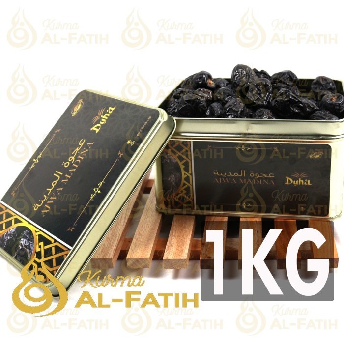 

Kurma Ajwa KALENG 1 KG Ajwa Aliyah Madinah Kurma Nabi Kemasan Exclusiv