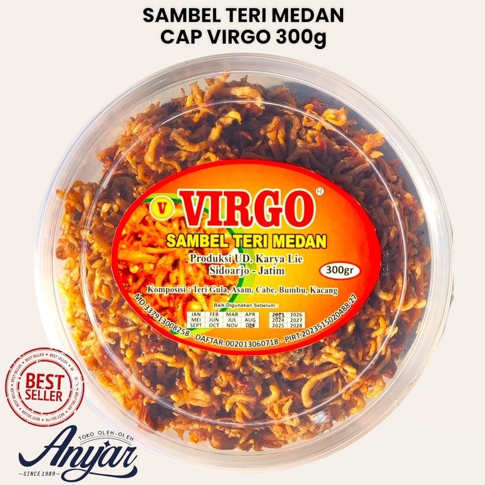 

Sambel Teri Medan Balado Cap Virgo @toples 300gr