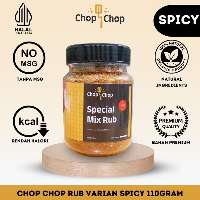 

Chopchop Special Mix Rub Spicy Bumbu Marinasi Rendah Kalori 110gr BS