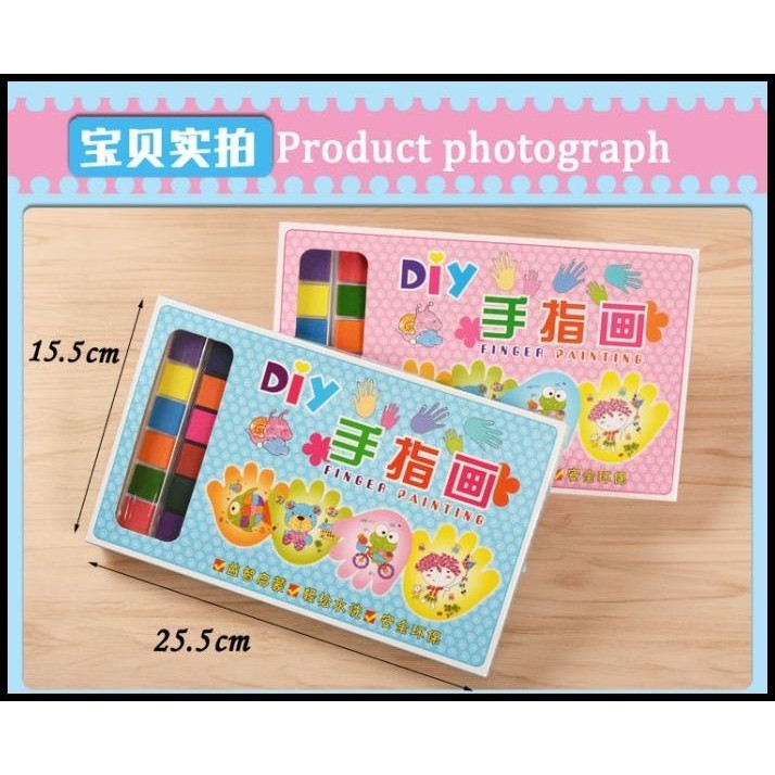 

HOT DEAL DIY FINGER PAINT 12WARNA + KERTAS GAMBAR 16LEMBAR MEWARNAI DENGAN JARI !!!