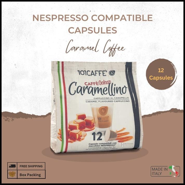 

TERMURAH NESPRESSO CAPSULES COMPATIBLE - CARAMELLINO (CAPPUCCINO CARAMEL) !!!!!