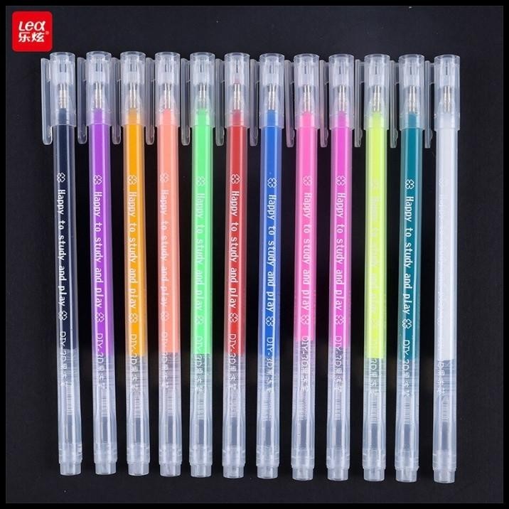 

TERBARU 3D PEN / PULPEN GEL / JELLY WARNA PENA GEL SET ISI 12 WARNA PENA !!!!!!