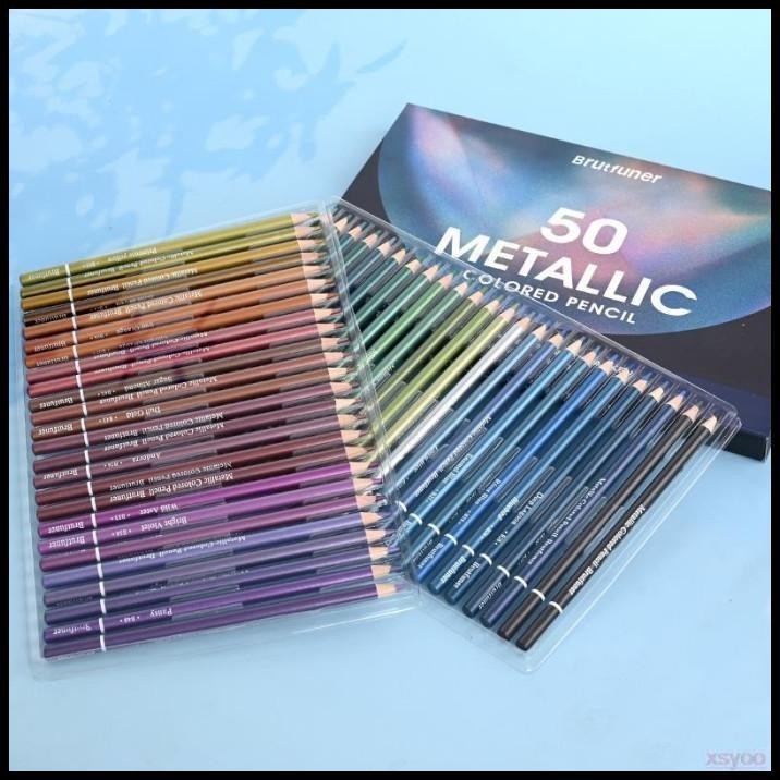 

DISKON PENSIL WARNA BRUTFUNER 50 METALLIC COLORED PENCIL NEW EDITION